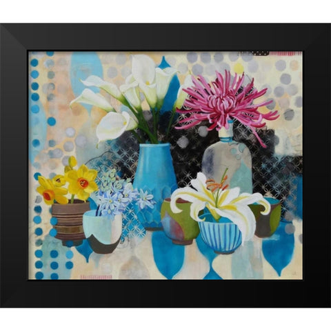 Collection of Blue Black Modern Wood Framed Art Print by Rasmusson, Jennifer