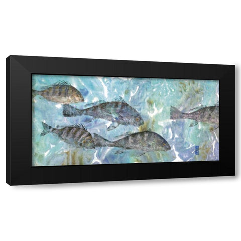 Spring Run Black Modern Wood Framed Art Print with Double Matting by Roberts, Jim