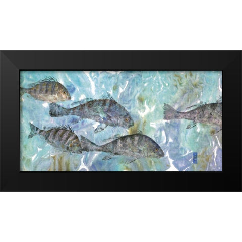 Spring Run Black Modern Wood Framed Art Print by Roberts, Jim