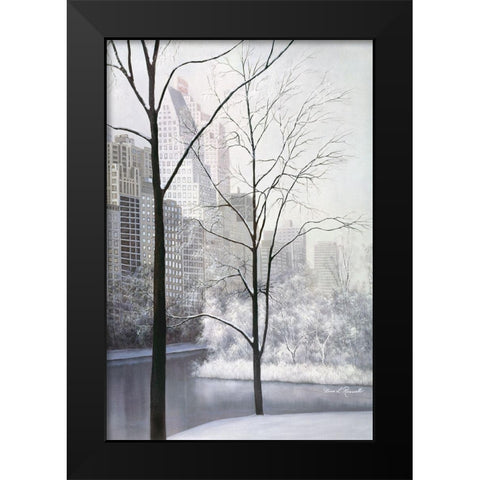Central Park Black Modern Wood Framed Art Print by Romanello, Diane