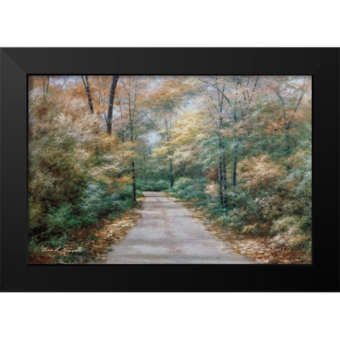 Windsong Black Modern Wood Framed Art Print by Romanello, Diane