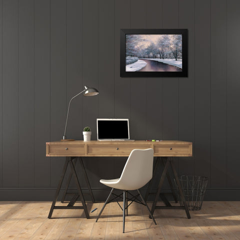 Winter Sunlight Black Modern Wood Framed Art Print by Romanello, Diane