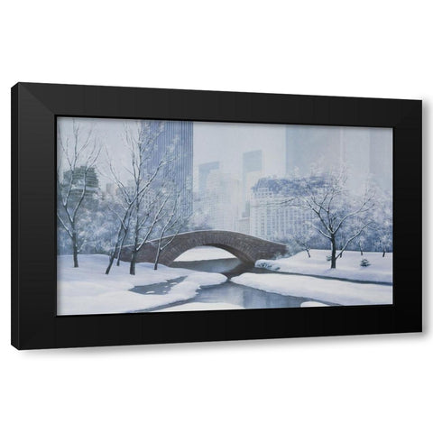 The Plaza Black Modern Wood Framed Art Print by Romanello, Diane