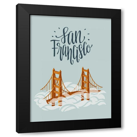 San Francisco Travel Black Modern Wood Framed Art Print by Rasmussen, Emily