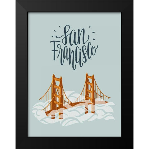 San Francisco Travel Black Modern Wood Framed Art Print by Rasmussen, Emily