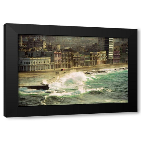 Red Car Black Modern Wood Framed Art Print with Double Matting by Resnick, Lorne