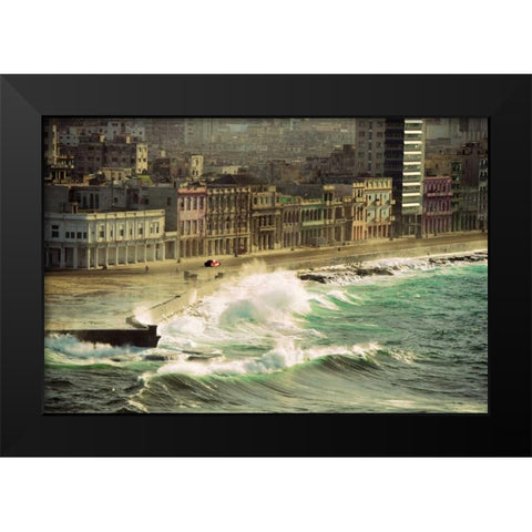 Red Car Black Modern Wood Framed Art Print by Resnick, Lorne