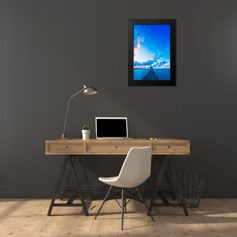 Dock Black Modern Wood Framed Art Print by Resnick, Lorne