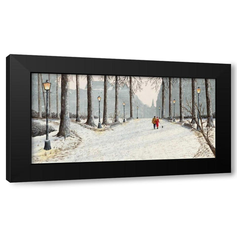 A Love Story Black Modern Wood Framed Art Print by Rietveld, Aart