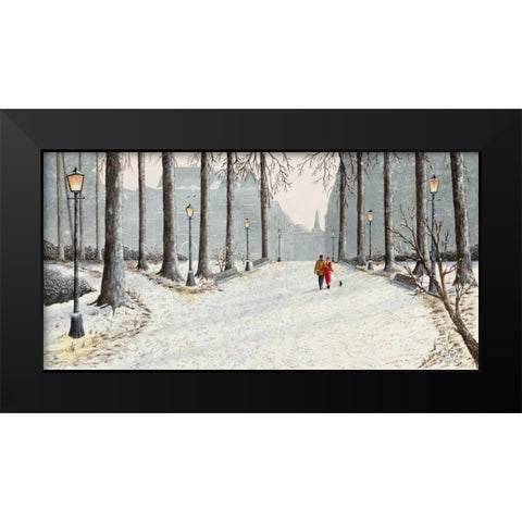 A Love Story Black Modern Wood Framed Art Print by Rietveld, Aart