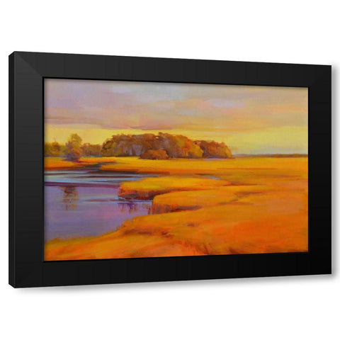 Autumn Marsh Black Modern Wood Framed Art Print by Ready, Holly