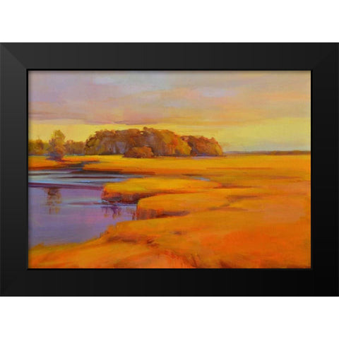 Autumn Marsh Black Modern Wood Framed Art Print by Ready, Holly