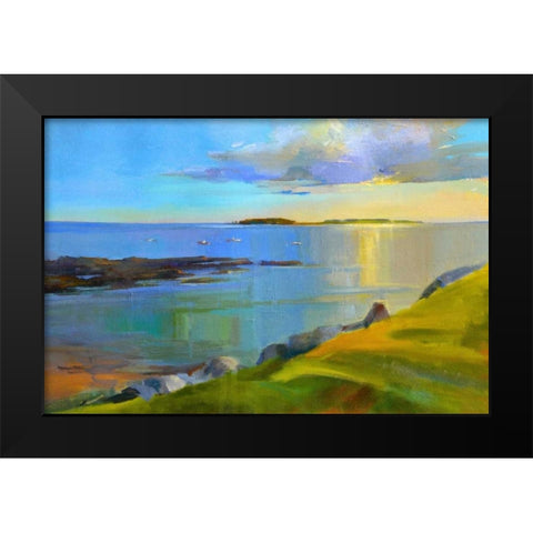 Kettle Cove Boats 2 Black Modern Wood Framed Art Print by Ready, Holly