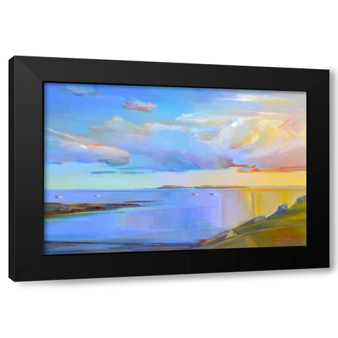 Summer Cove Black Modern Wood Framed Art Print with Double Matting by Ready, Holly