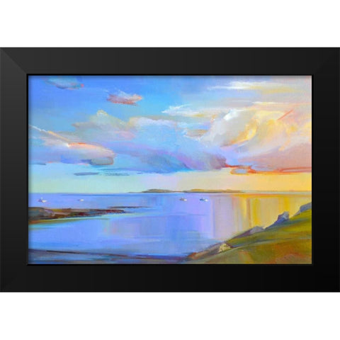 Summer Cove Black Modern Wood Framed Art Print by Ready, Holly
