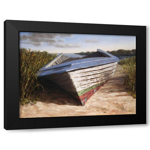 Montauk Skiff Black Modern Wood Framed Art Print by Soderlund, Karl