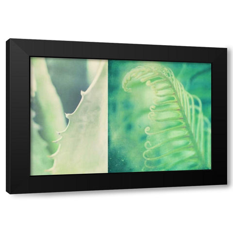 Mint Black Modern Wood Framed Art Print with Double Matting by Soffia, Myan