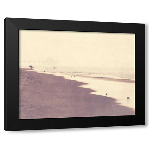 October Swim Black Modern Wood Framed Art Print with Double Matting by Soffia, Myan
