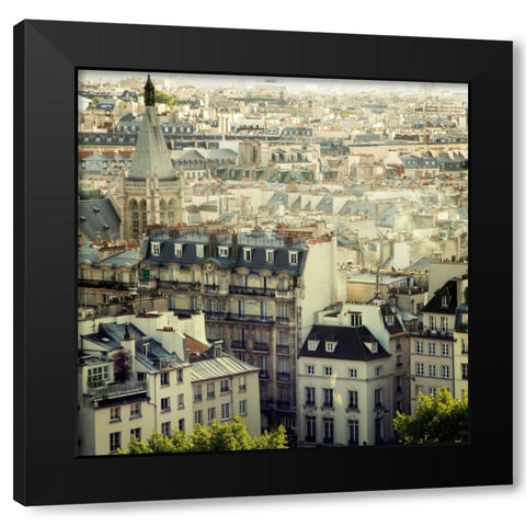 Paris Calling Black Modern Wood Framed Art Print by Suchocki, Irene