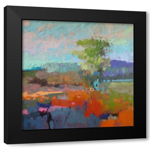 Colorfield XII Black Modern Wood Framed Art Print with Double Matting by Schmidt, Jane