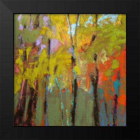 Trees Three Black Modern Wood Framed Art Print by Schmidt, Jane