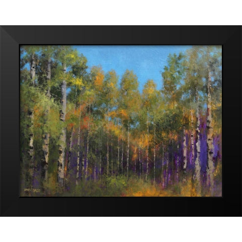 Aspen Autumn Black Modern Wood Framed Art Print by Stotts, Thomas