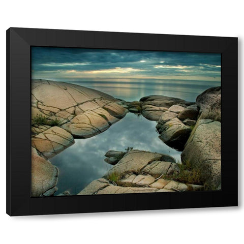 Edge of Time Black Modern Wood Framed Art Print with Double Matting by Suchocki, Irene