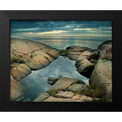 Edge of Time Black Modern Wood Framed Art Print by Suchocki, Irene