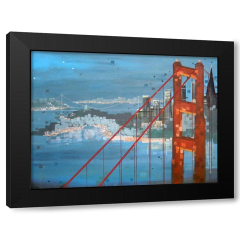 Twilight San Francisco Black Modern Wood Framed Art Print with Double Matting by Shannon, Carol Joy