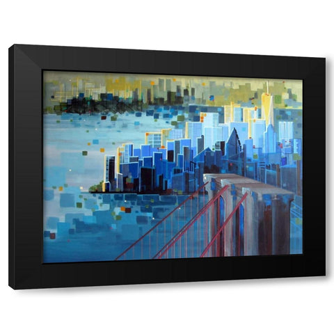 Start Spreading the News Black Modern Wood Framed Art Print with Double Matting by Shannon, Carol Joy