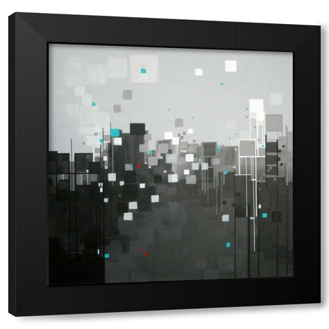 Monochrome I Black Modern Wood Framed Art Print with Double Matting by Shannon, Carol Joy