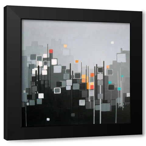 Monochrome XII Black Modern Wood Framed Art Print by Shannon, Carol Joy