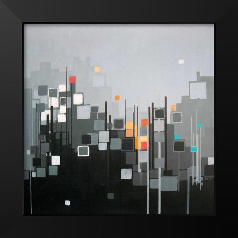 Monochrome XII Black Modern Wood Framed Art Print by Shannon, Carol Joy