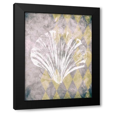 Vintage Harlequin Shell 2 Black Modern Wood Framed Art Print by Soave, Alicia