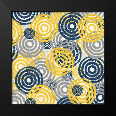 New Circles 1 Black Modern Wood Framed Art Print by Soave, Alicia