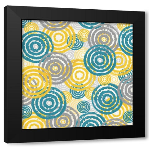 New Circles 2 Black Modern Wood Framed Art Print by Soave, Alicia