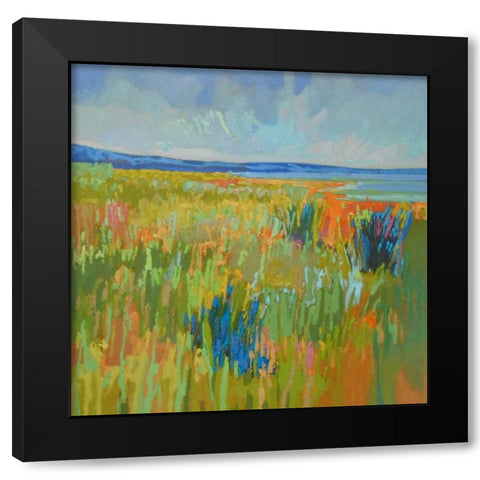 Lake Shore II Black Modern Wood Framed Art Print with Double Matting by Schmidt, Jane