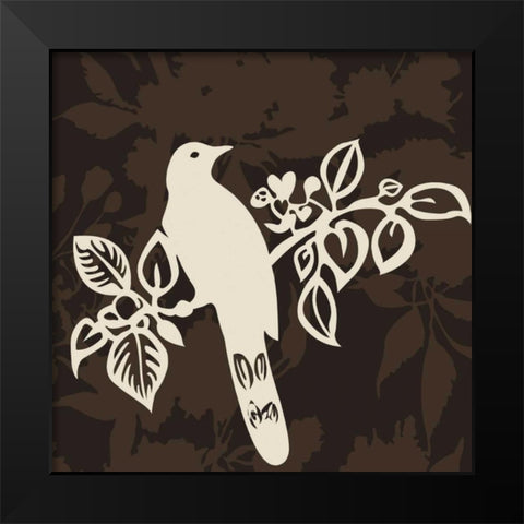 Song Bird 2 Black Modern Wood Framed Art Print by Svane, Jette