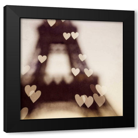 City of Love Black Modern Wood Framed Art Print with Double Matting by Suchocki, Irene