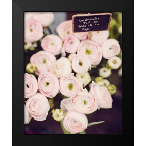 Flower Market Black Modern Wood Framed Art Print by Suchocki, Irene