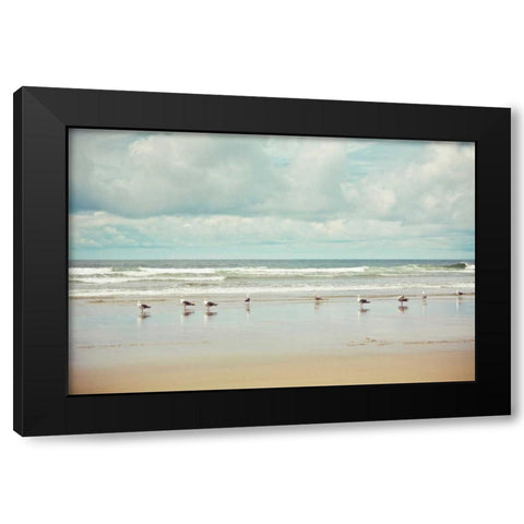 Beachcombing Black Modern Wood Framed Art Print by Suchocki, Irene