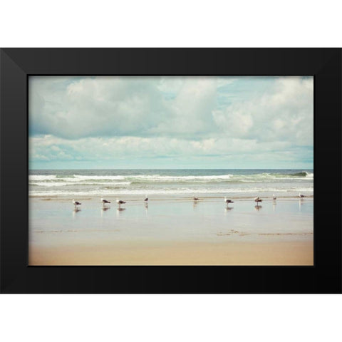 Beachcombing Black Modern Wood Framed Art Print by Suchocki, Irene