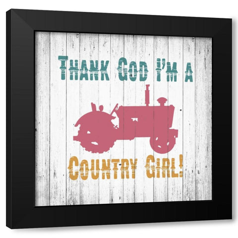 Country Girl Black Modern Wood Framed Art Print with Double Matting by Soave, Alicia