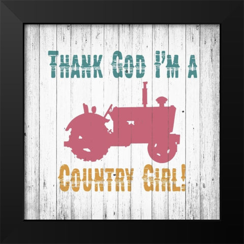 Country Girl Black Modern Wood Framed Art Print by Soave, Alicia