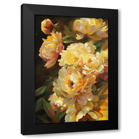Peonies for Springtime Black Modern Wood Framed Art Print by Styles, Emma