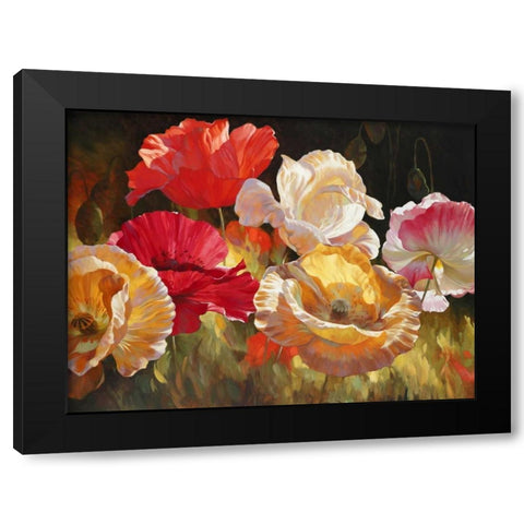Poppy Celebration Black Modern Wood Framed Art Print with Double Matting by Styles, Emma