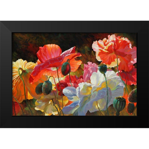 Summer Radiance Black Modern Wood Framed Art Print by Styles, Emma