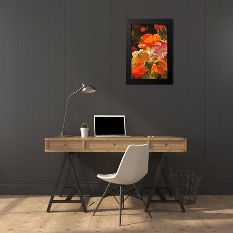 Springtime Blossoms Black Modern Wood Framed Art Print by Styles, Emma