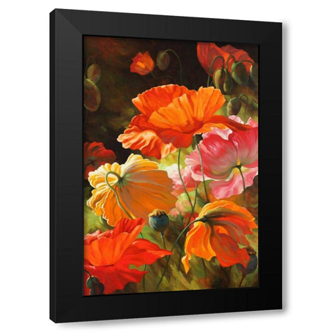 Springtime Blossoms Black Modern Wood Framed Art Print by Styles, Emma