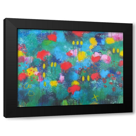 Hide and Seek Black Modern Wood Framed Art Print with Double Matting by Schueler, Anna